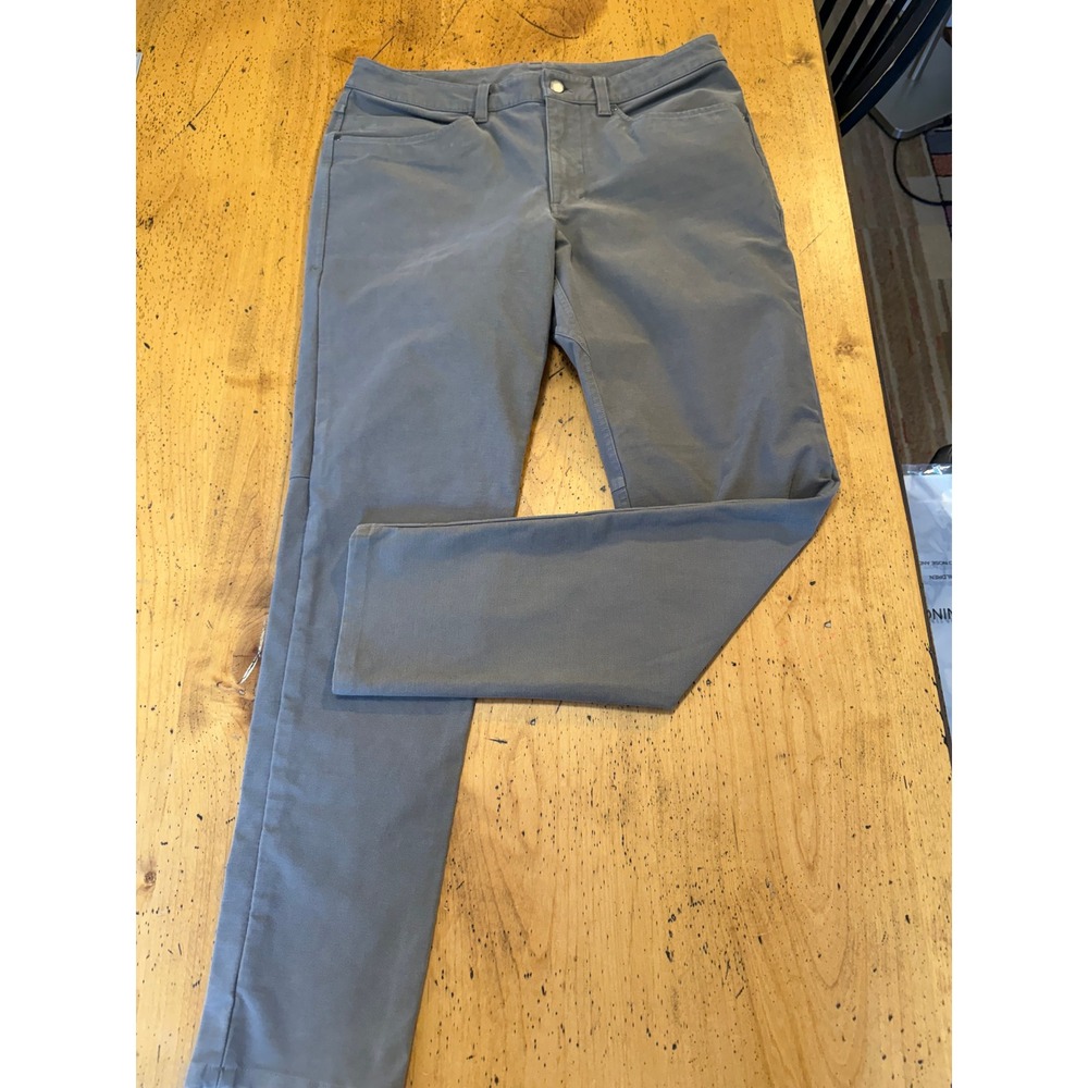 Lululemon ABC Pant Slim Size 32 Utilitech Grey Five Pocket Technical Trousers